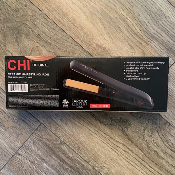 NWT CHI ORIGINAL CERAMIC HAIRSTYLING STRAIGHTENER IRON 1" - Picture 3 of 5